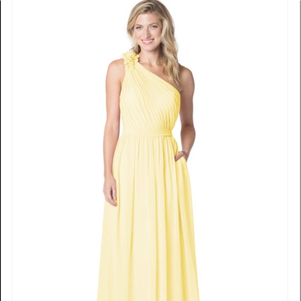 NWT Bari Jay daffodil yellow maxi dress sz 8/10